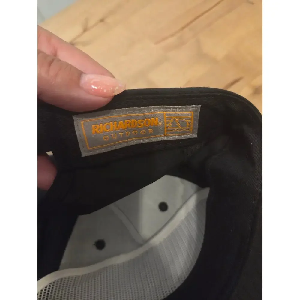 Richardson R-Active Black Rope Hat - Migra Bird Logo - NWT